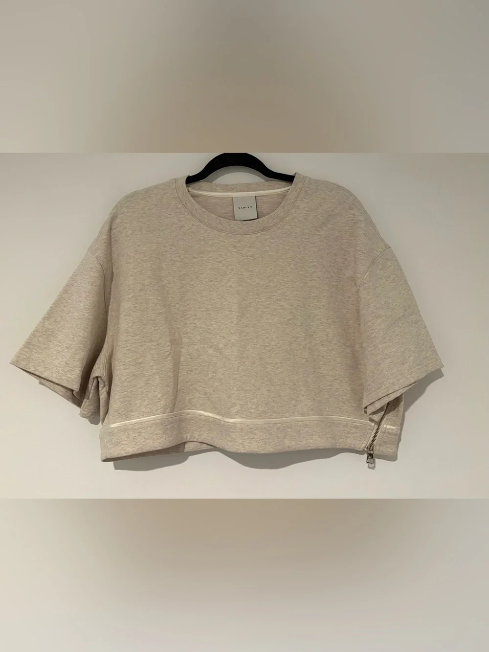 Varley Women’s Fenton Sweatshirt Oversized Cropped Beige - Size Small - Picture 2 of 6